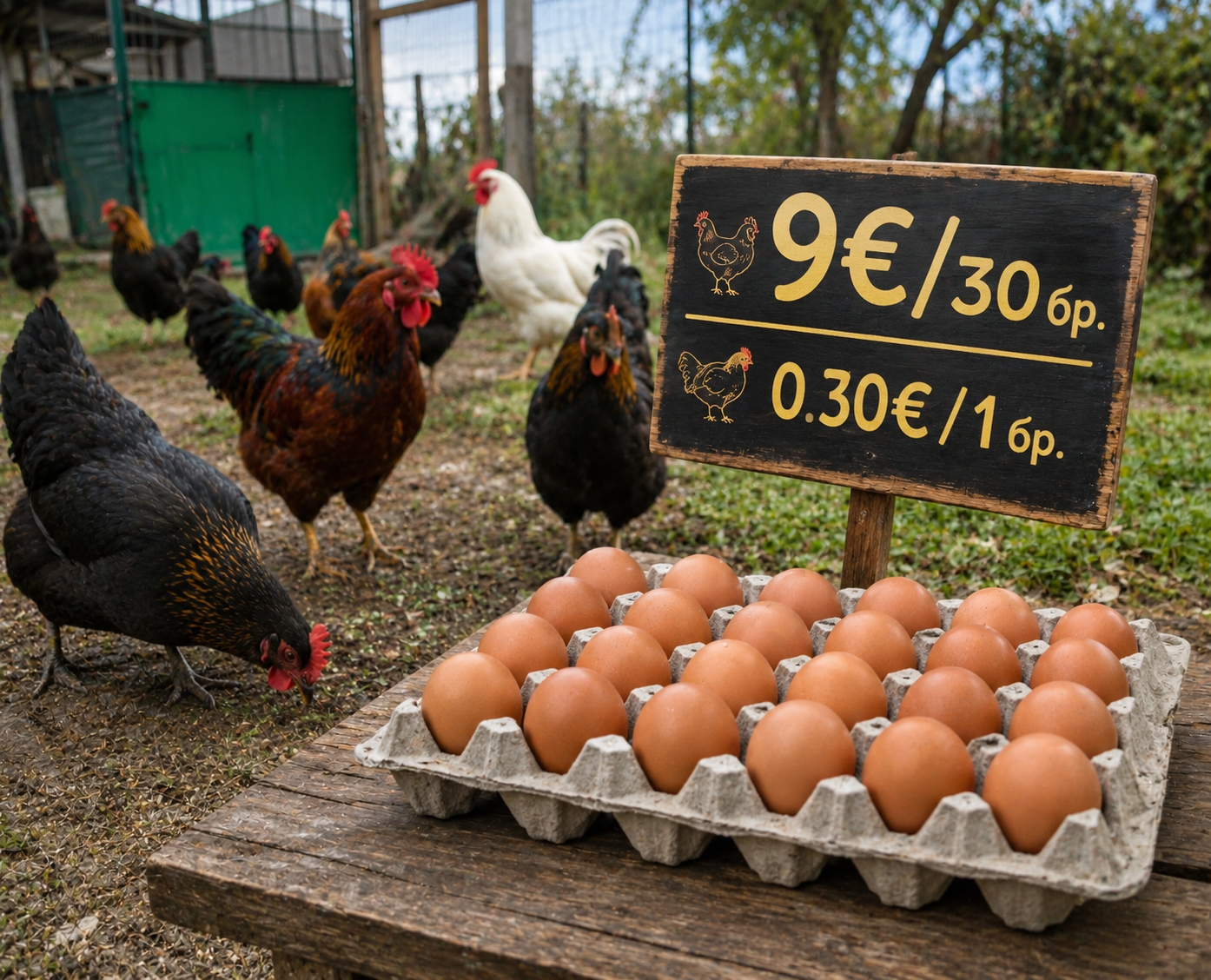 🥚 Домашни яйца от свободно отглеждани кокошки – Пловдив 🐓